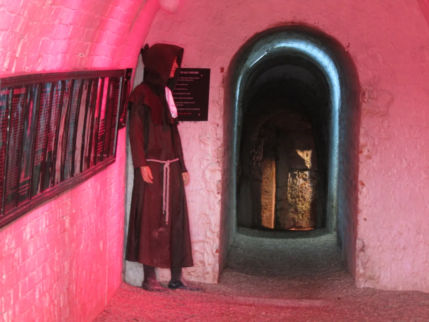 The entrance to the Hellfire Caves on West Wycombe Hill, open daily for Halloween from 18 October to 1 November.
